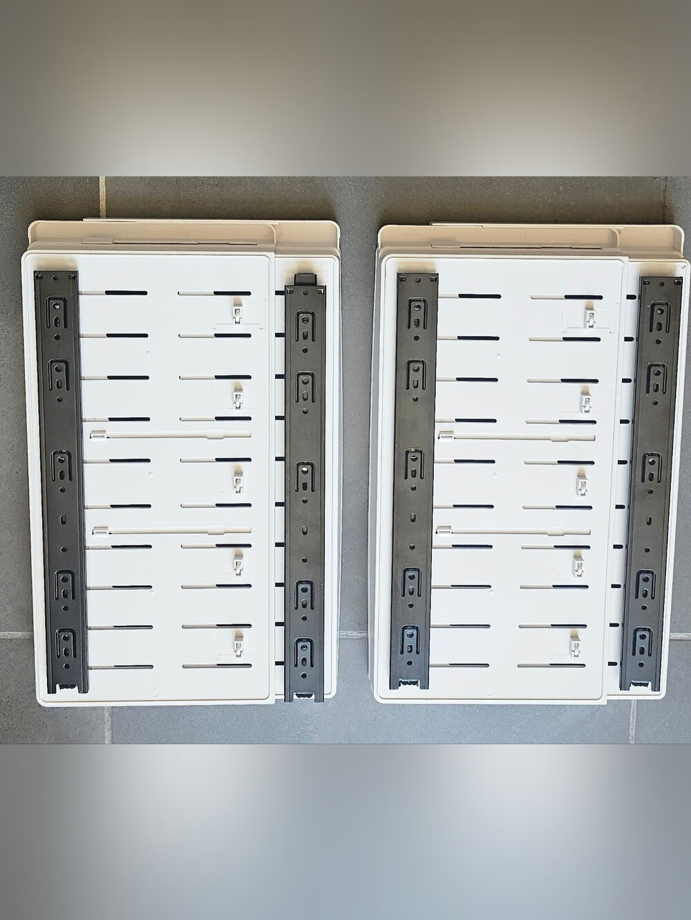 DOMNIU 2-Pack Pull-Out Cabinet Organizers, White, 20.8" Deep, Expandable 13–19"